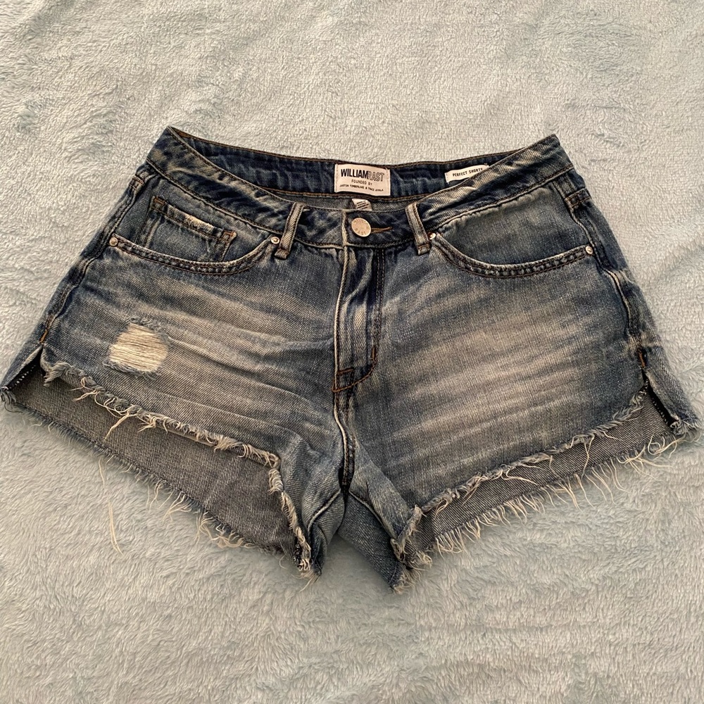 Jean shorts.